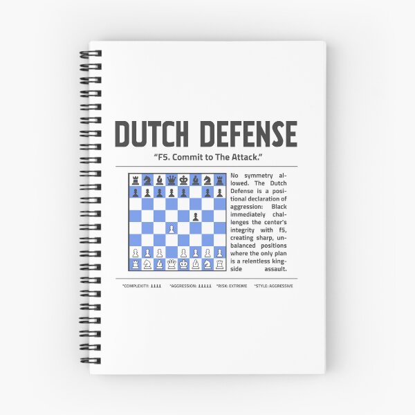 Item preview, DUTCH DEFENSE Chess T-Shirt | F5. Commit To The Attack. designed and sold by Sorcend.