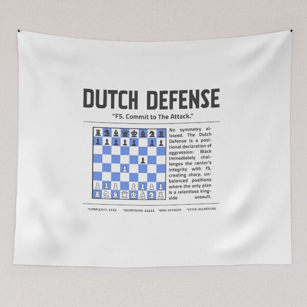 Item preview, DUTCH DEFENSE Chess T-Shirt | F5. Commit To The Attack. designed and sold by Sorcend.