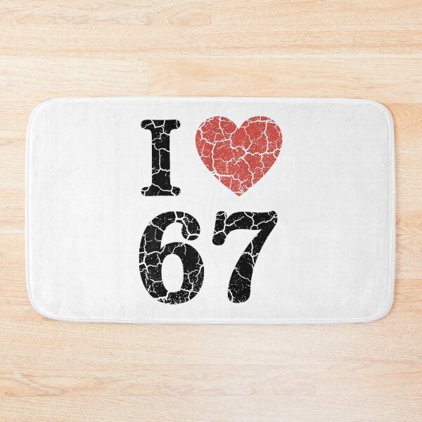 Item preview, Retro I Love 67 Heart Number 67 Funny Meme Six Seven 6 7 designed and sold by facegm.