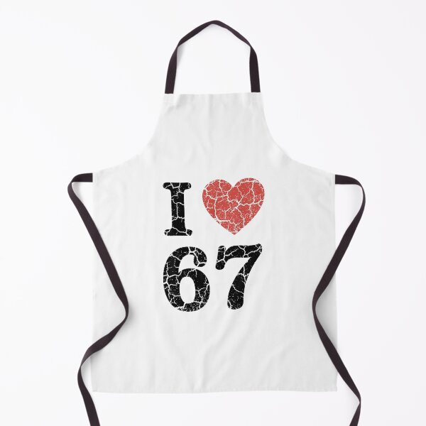 Item preview, Retro I Love 67 Heart Number 67 Funny Meme Six Seven 6 7 designed and sold by facegm.