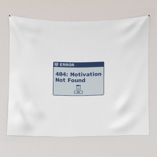 Item preview, Error 404 Motivation Not Found Funny Vintage Tech Pixel Quote designed and sold by PRINTED ..