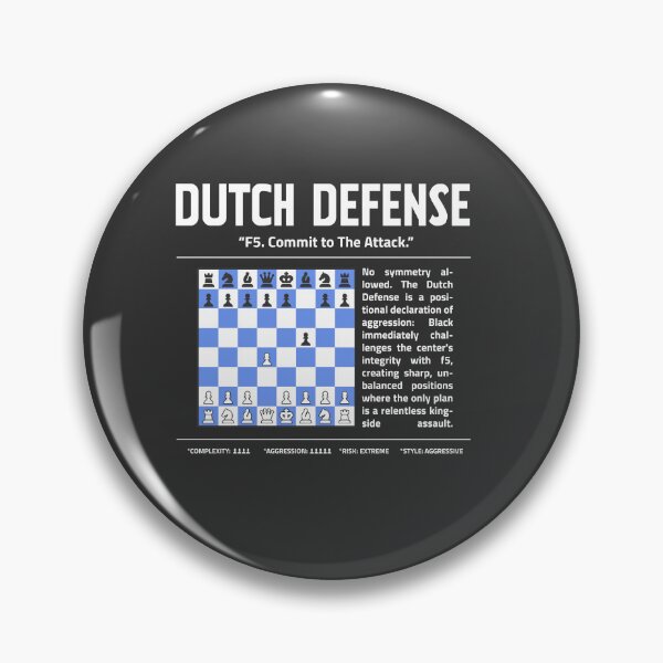 Item preview, DUTCH DEFENSE Chess T-Shirt | F5. Commit To The Attack. designed and sold by Sorcend.