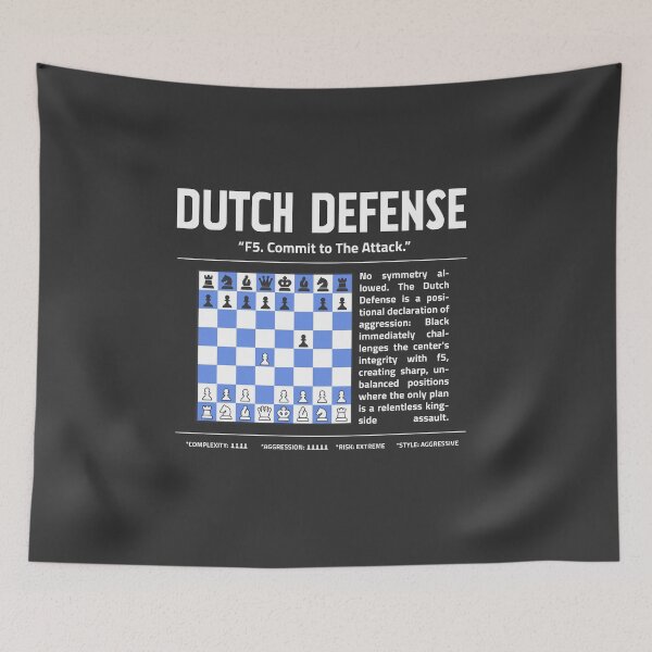Item preview, DUTCH DEFENSE Chess T-Shirt | F5. Commit To The Attack. designed and sold by Sorcend.