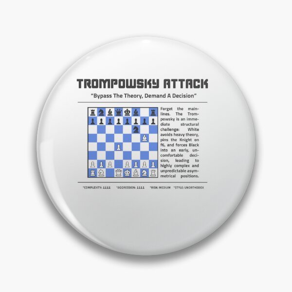 Item preview, TROMPOWSKY ATTACK Chess T-Shirt | Bypass The Theory. designed and sold by Sorcend.