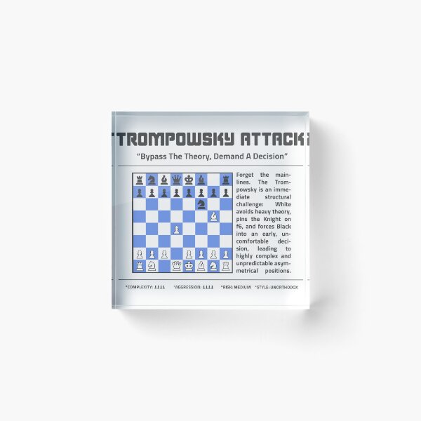 Item preview, TROMPOWSKY ATTACK Chess T-Shirt | Bypass The Theory. designed and sold by Sorcend.