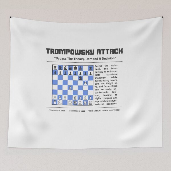 Item preview, TROMPOWSKY ATTACK Chess T-Shirt | Bypass The Theory. designed and sold by Sorcend.