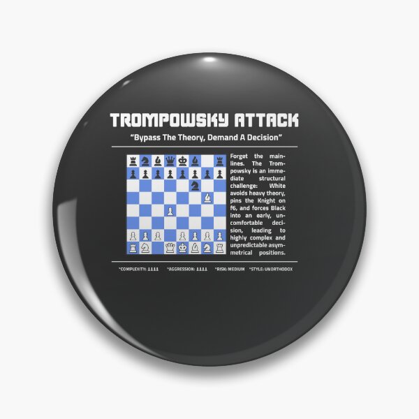 Item preview, TROMPOWSKY ATTACK Chess T-Shirt | Bypass The Theory. designed and sold by Sorcend.
