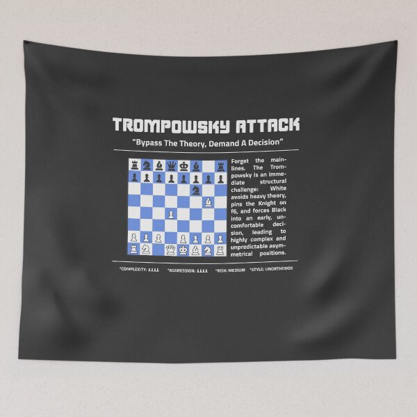 Item preview, TROMPOWSKY ATTACK Chess T-Shirt | Bypass The Theory. designed and sold by Sorcend.