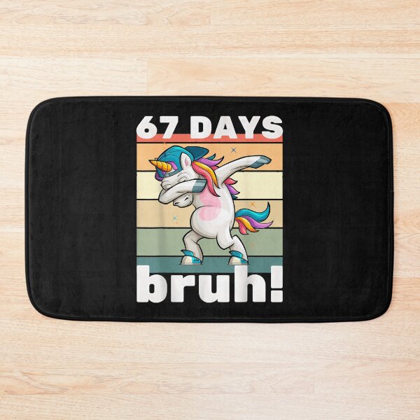 Item preview, 67 Days Of School Bruh Funny Meme Kids Boys Dabbing Unicorn designed and sold by facegm.