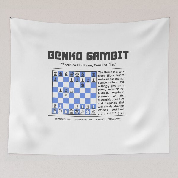 Item preview, BENKO GAMBIT Chess T-Shirt | Sacrifice The Pawn. Own The File. designed and sold by Sorcend.