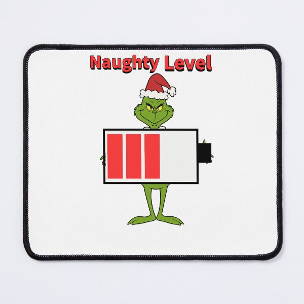 Item preview, "Naughty Level" Grinch holding gauge designed and sold by Adventure Sprouts.