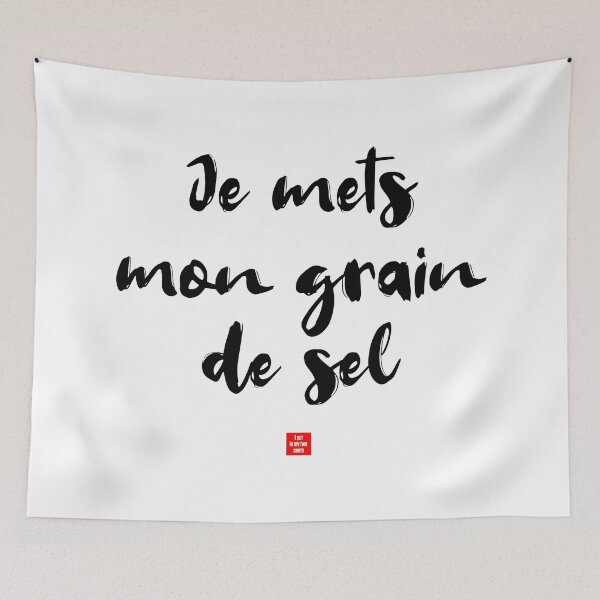Item preview, Je mets mon grain de sel – I Put in My Two Cents (French Idiom Typography) designed and sold by FrancophileFun.