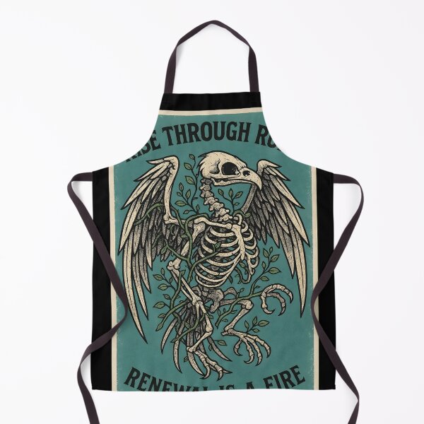 Item preview, Rise Through Ruins — Renewal Is a Fire | Bird Skeleton & Vine Vector designed and sold by Fnideq.