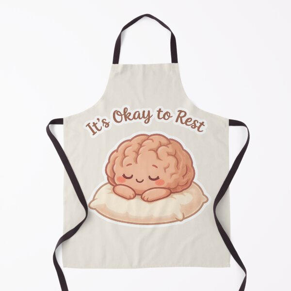 Item preview, It’s Okay to Rest – Cute Kawaii Brain Self-Care Illustration | Mental Health Positive Reminder | Cute Pastel Sleepy Brain Design designed and sold by PureBrain.