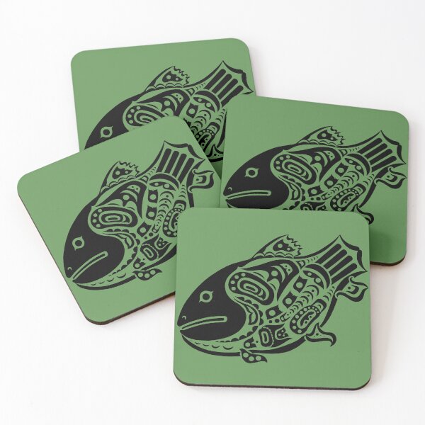 Item preview, Salmon Haida Native American Animal Crest designed and sold by YuckyCat.