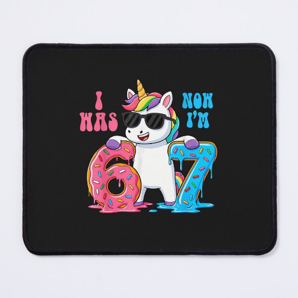 Item preview, I Was Six Now I'M Seven Dabbing Unicorn 67 Meme 7Th Birthday designed and sold by diyoor.