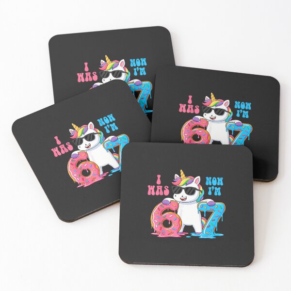 Item preview, I Was Six Now I'M Seven Dabbing Unicorn 67 Meme 7Th Birthday designed and sold by diyoor.