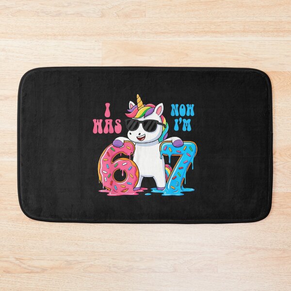 Item preview, I Was Six Now I'M Seven Dabbing Unicorn 67 Meme 7Th Birthday designed and sold by diyoor.