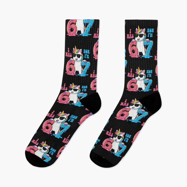 Item preview, I Was Six Now I'M Seven Dabbing Unicorn 67 Meme 7Th Birthday designed and sold by diyoor.