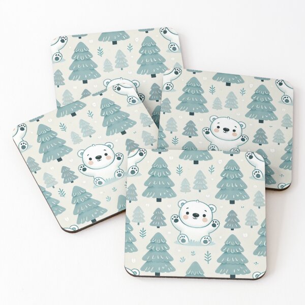 Item preview, Frosty Forest Peekaboo Cubs – Christmas Seamless Pattern designed and sold by Dream Bloom Gallery.