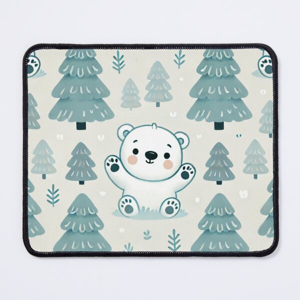 Item preview, Frosty Forest Peekaboo Cubs – Christmas Seamless Pattern designed and sold by Oonward2021.