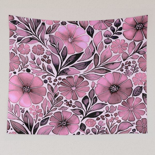 Item preview, Flower Pattern in Pink and Magenta designed and sold by ViaARTfactory.