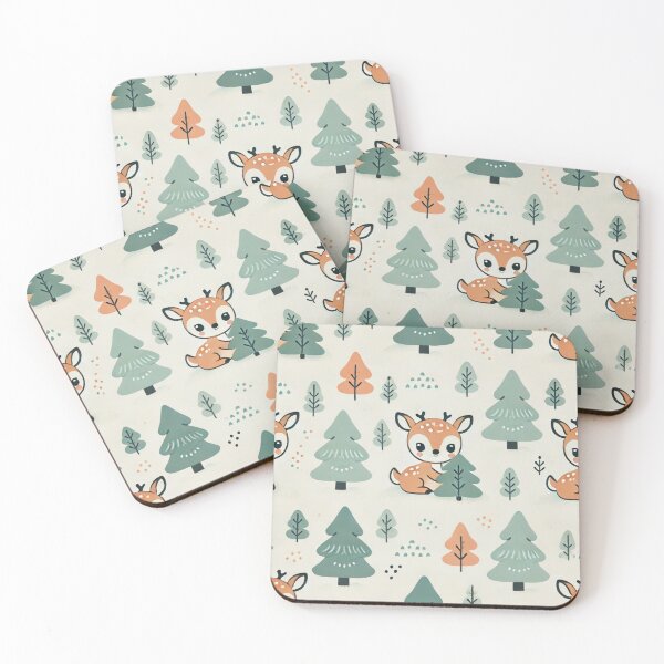Item preview, Cozy Woodland Reindeer Christmas Forest – Seamless Holiday Pattern designed and sold by Oonward2021.