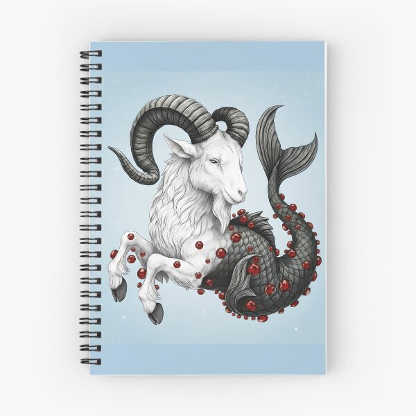 Item preview, Capricorn Sea Goat with Garnet Birthstones  designed and sold by StarDustMinis.