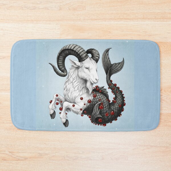 Item preview, Capricorn Sea Goat with Garnet Birthstones  designed and sold by StarDustMinis.