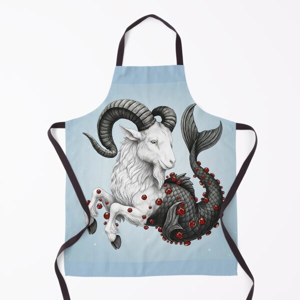Item preview, Capricorn Sea Goat with Garnet Birthstones designed and sold by StarDustMinis.