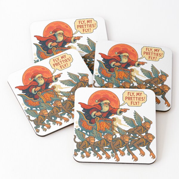 Item preview, Santa and his flying monkeys designed and sold by rooosterboy.
