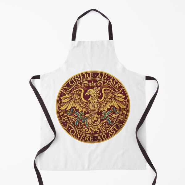 Item preview, Regal Phoenix Crest - Renaissance Gold & Maroon Emblem | Ex Cinere Ad Astra Seal designed and sold by ADBIB Design.