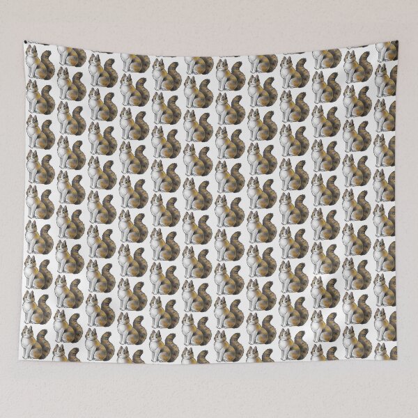 Item preview, Cat - LaPerm - Dilute Calico designed and sold by Jennifer Stolzer.