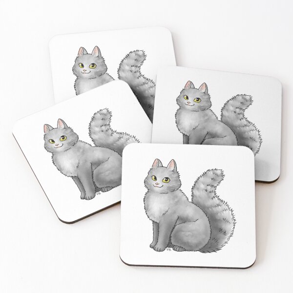 Item preview, Cat - LaPerm - Gray designed and sold by Jennifer Stolzer.