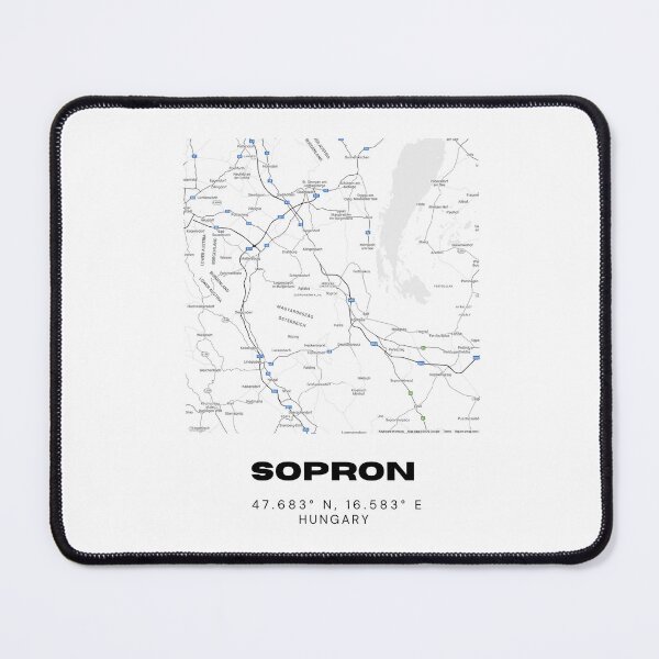 Item preview, Sopron Hungary Map | Minimalist Black & White Historic City Poster designed and sold by RM-Journey.