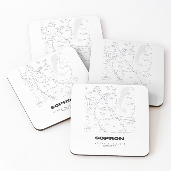 Item preview, Sopron Hungary Map | Minimalist Black & White Historic City Poster designed and sold by RM-Journey.
