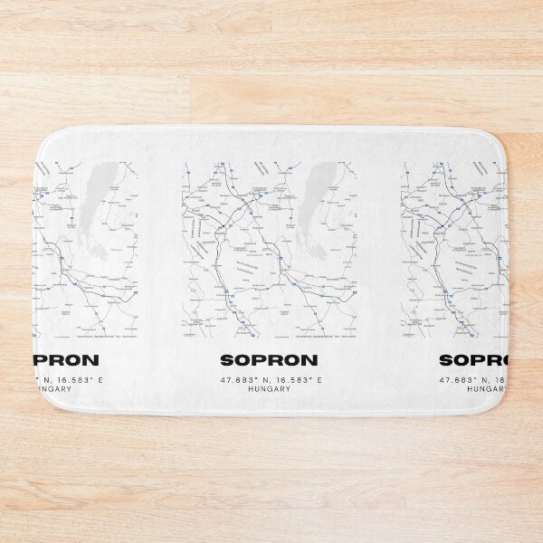 Item preview, Sopron Hungary Map | Minimalist Black & White Historic City Poster designed and sold by RM-Journey.