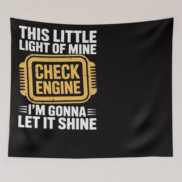Item preview, Check Engine Light Shine Car Auto Mechanic Garage Men designed and sold by Silicula.