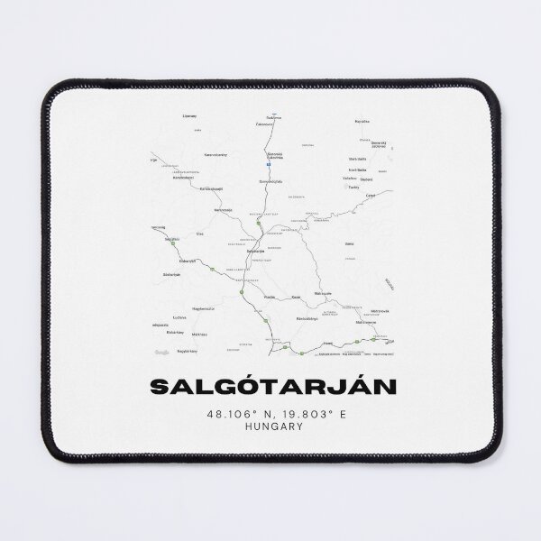 Item preview, Salgótarján Hungary Map | Minimalist Black & White City Poster designed and sold by RM-Journey.