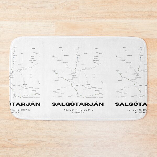 Item preview, Salgótarján Hungary Map | Minimalist Black & White City Poster designed and sold by RM-Journey.
