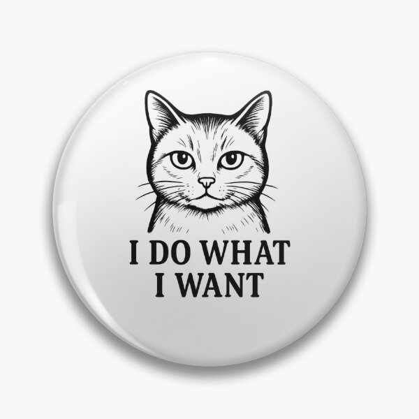 Item preview, Funny Cat Illustration – “I Do What I Want” Bold Typography Design designed and sold by  ADBIB Design.