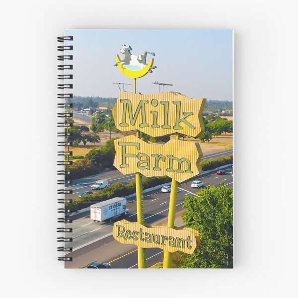 Item preview, A striking photograph of the iconic Milk Farm sign in Dixon, California, captured along Interstate 80. designed and sold by PIXEL POP DESIGNS - Beyond the Norm!.