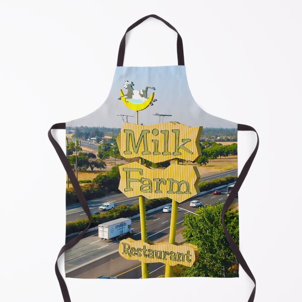 Item preview, A striking photograph of the iconic Milk Farm sign in Dixon, California, captured along Interstate 80. designed and sold by PIXEL POP DESIGNS - Beyond the Norm!.