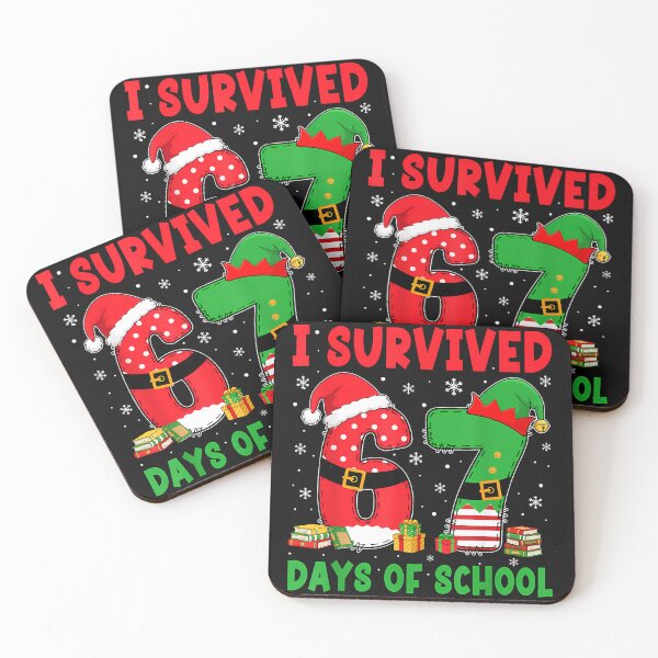 Item preview, I Survived 67 Days Of School Six Seven Christmas Santa Elf designed and sold by TalalosART.