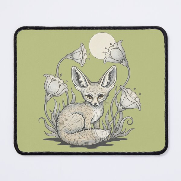 Item preview, Fennec Fox with Moonlit Desert Blooms designed and sold by BirdsnStuff.