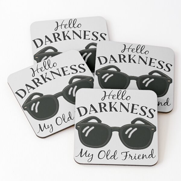 Item preview, Hello Darkness My Old Friend – Low Vision Humor designed and sold by Eyepatch-Jacks.