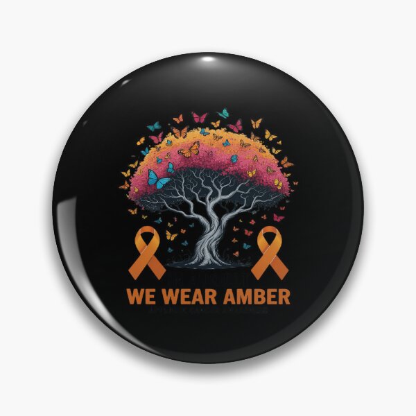 Item preview, In August We Wear Amber, Funny Appendix Cancer Awareness designed and sold by ShelFisher.
