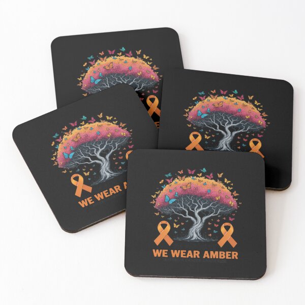 Item preview, In August We Wear Amber, Funny Appendix Cancer Awareness designed and sold by ShelFisher.