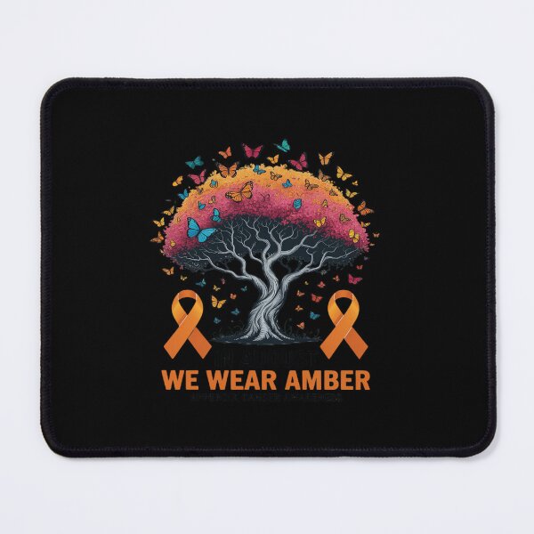 Item preview, In August We Wear Amber, Funny Appendix Cancer Awareness designed and sold by ShelFisher.