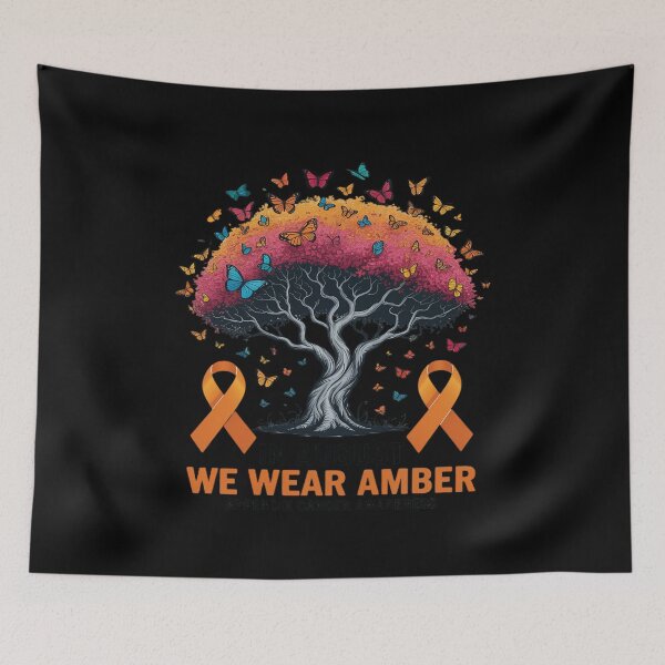 Item preview, In August We Wear Amber, Funny Appendix Cancer Awareness designed and sold by ShelFisher.